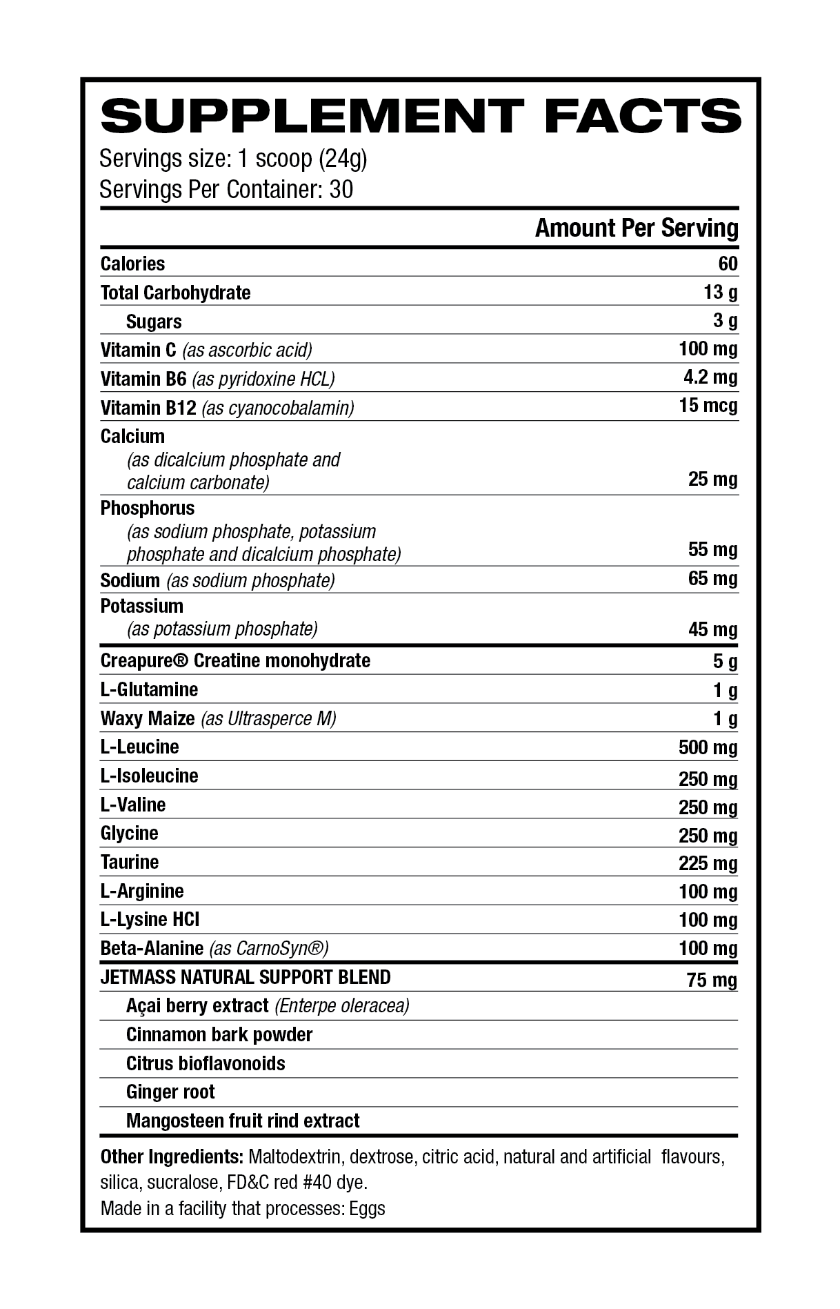 GAT PRE WORKOUT GAT Jet Mass Creatine