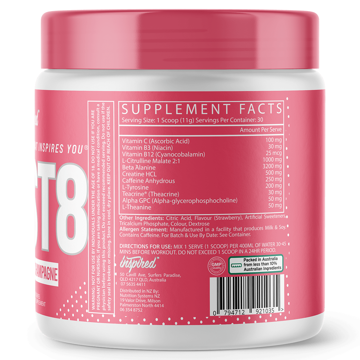 Inspired PRE WORKOUT Inspired DVST8 Global