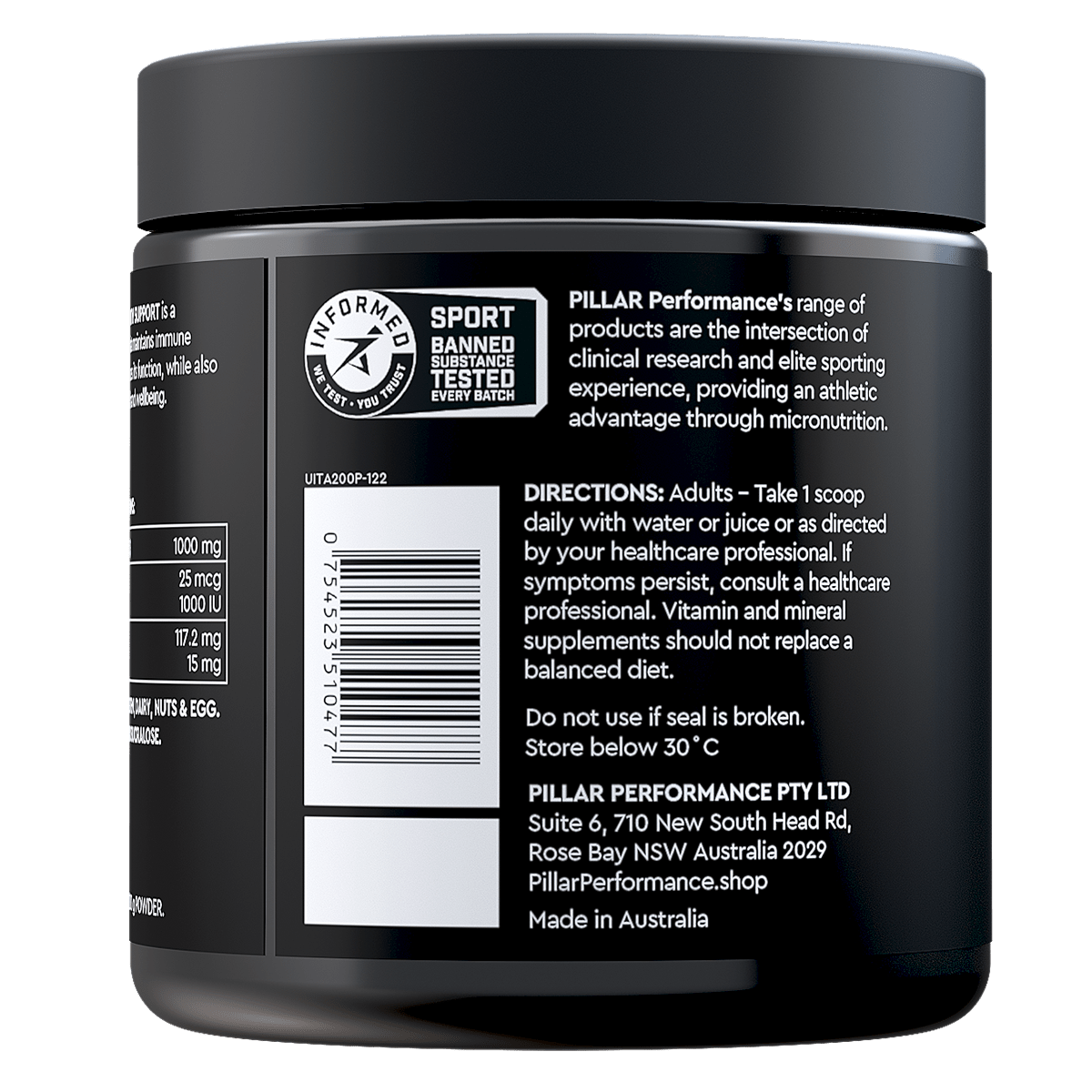 Pillar Performance VITAMINS PILLAR Performance - Ultra Immune C