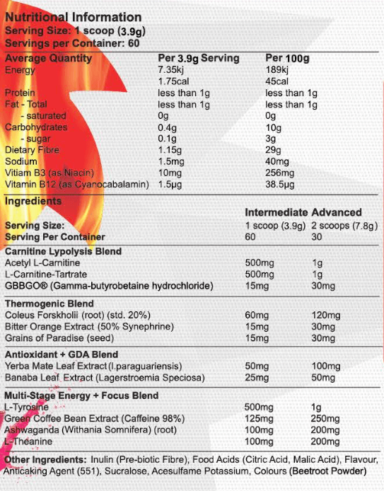 Red Dragon FAT BURNER Red Dragon - Fireball Thermogenic