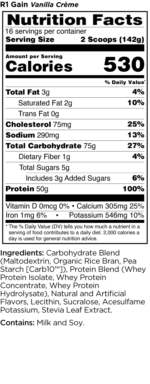 Rule 1 PROTEIN Rule 1 Lean Protein Gainer