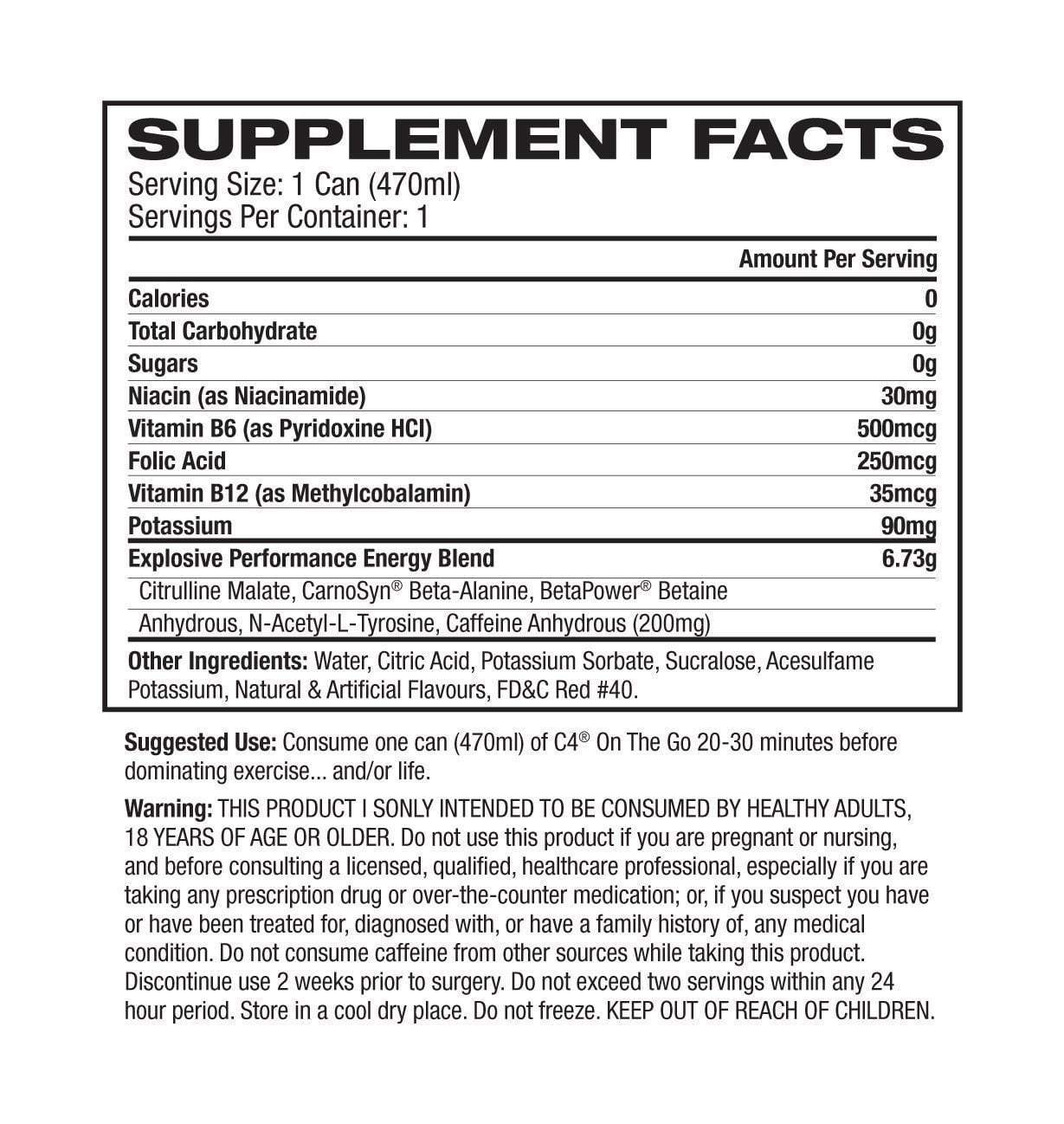 Cellucor RTD Cellucor C4 Original Carbonated