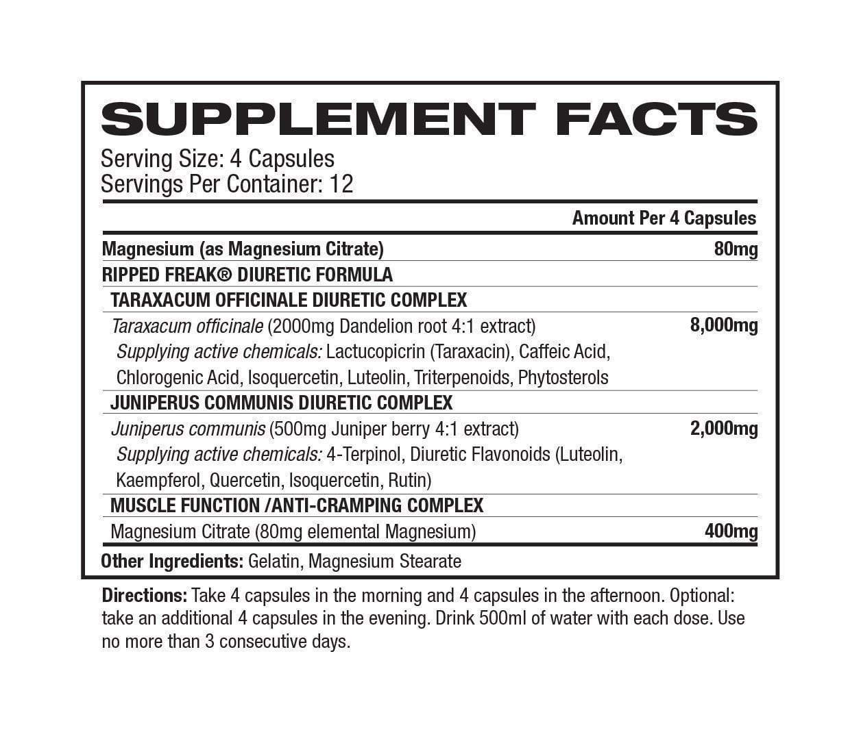 PharmaFreak FAT BURNER 60Caps PharmaFreak Ripped Freak - Diuretic