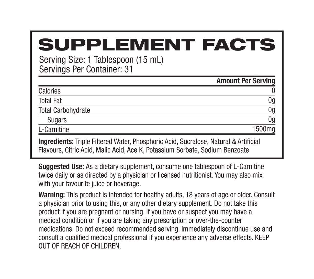 Ryse FAT BURNER Ryse L-Carnitine 1500