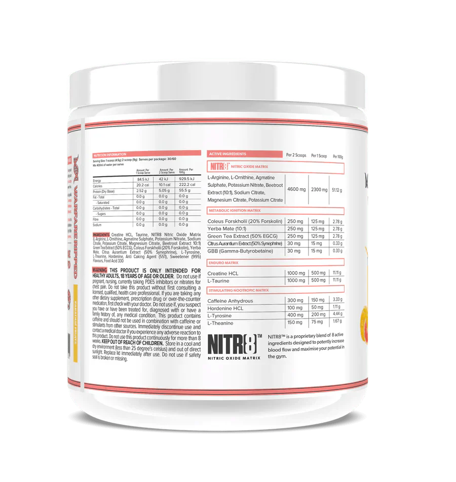 Sydney Health & Nutrition FAT BURNER Primabolics Warfare Ripped 2in1 *NEW FORMULA*