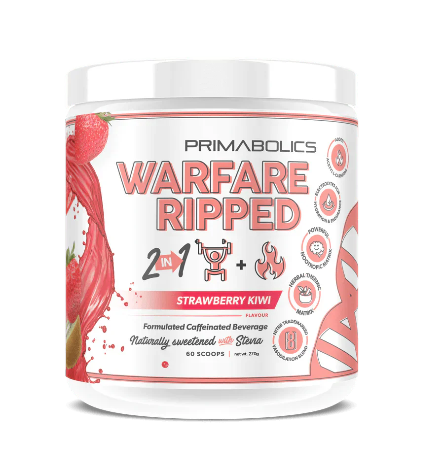 Sydney Health & Nutrition FAT BURNER Strawberry Kiwi Primabolics Warfare Ripped 2in1 *NEW FORMULA*